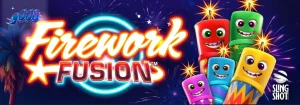 Tampilan visual slot Firework Fusion dengan tema karnaval kembang api